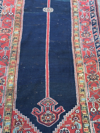 Antique Kurdish runner from Northwest-Persia, wool on wool foundation. Very decorative, size: ca. 525x102cm / 17'3''ft x 3'3''ft , one old repair at one end. www.najib.de       