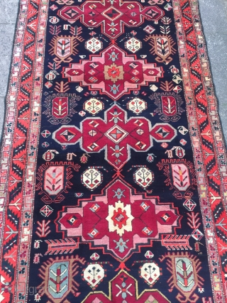 Antique Caucasian Karabagh runner, good condition, size: ca. 370x115cm / 12'2''ft x 3'8''ft
                    