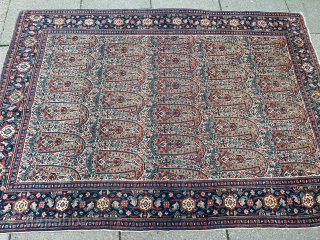 A fine antique Persian Senneh rug, beautiful drawing of the Boteh design. Size: circa 200x145cm / 6‘6ft by 4‘8ft http://www.najib.de             