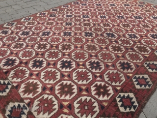 Antique Central-Asian rug (Uzbek? / Beshir?), size: 220x150cm / 7'3''ft x 5'ft                     