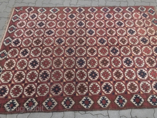 Antique Central-Asian rug (Uzbek? / Beshir?), size: 220x150cm / 7'3''ft x 5'ft                     