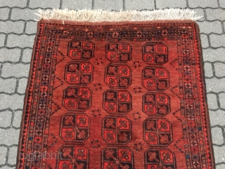 Antique Ersari rug, soft and glossy wool, very nice rust brown primary color. Size: 205x110cm / 6'8''ft x 3'7''ft              