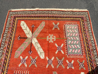 Antique Khotan rug, unusual design. Size: ca.: 310x160cm / 10’2ft by 5’3ft Age: circa 1920. http://www.najib.de                 