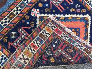 Antique Luri bagface with rainbow kilim, size: 55x50cm / 1'8'' x 1'6''ft
                     