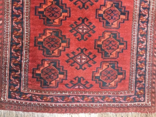 Antique Turkmen Ersari prayer rug or so called "Namazlik" from North-Afghanistan. Size: ca 105x75cm / 3'4'' x 2'5''ft
               