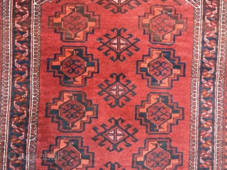 Antique Turkmen Ersari prayer rug or so called "Namazlik" from North-Afghanistan. Size: ca 105x75cm / 3'4'' x 2'5''ft
               