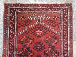 Antique Turkmen Ersari prayer rug or so called "Namazlik" from North-Afghanistan. Size: ca 105x75cm / 3'4'' x 2'5''ft
               