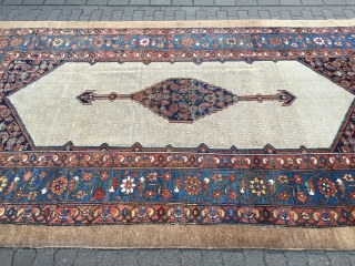 Antique Persian Hamedan carpet with a beautiful camel ground color, very decorative, good condition. Size: ca. 365x210cm / 12ft x 6'9''ft            