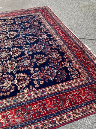  A fine antique Persian Tabriz carpet with cypress design, size: ca. 425x335cm / 14ft by 11ft www.najib.de               