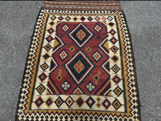 This beautiful antique kilim was woven by Luri tribes of Southpersia. Size: circa 235x150cm / 7‘7ft by 5ft http://www.najib.de              