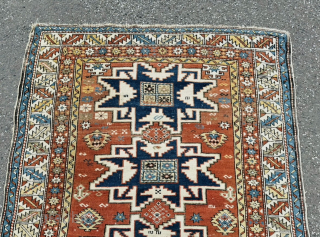 Antique Caucasian Leshgi rug, size: 160x113cm / 5‘3ft by 3‘7ft http://www.najib.de                      