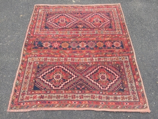 Antique Persian Afshar piled Mafrash (?). Interesting tribal weaving. Size:167x140cm / 5'5''ft x 4'6''ft                   