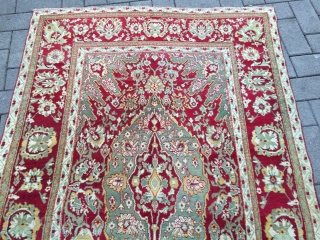 Beautiful antique Indian Agra rug, size: 275x175cm / 9'1''ft x 5'8''ft                      