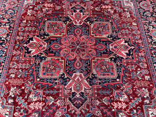 Exquisite Antique Persian Heriz rug, age: circa 1920. Size: 365x255cm / 12ft by 8’4ft beautiful earthy colors. http://www.najib.de               