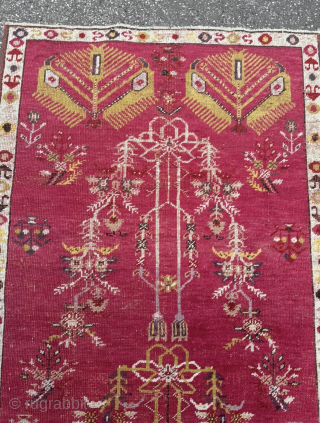 Antique Central Anatolian Kirsehir rug, age: 19th century. Size: 145x85cm / 4’8ft by 2’8ft  http://www.najib.de                 