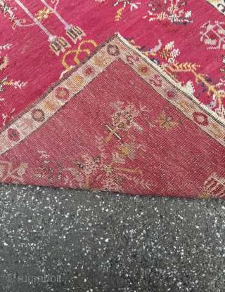 Antique Central Anatolian Kirsehir rug, age: 19th century. Size: 145x85cm / 4’8ft by 2’8ft  http://www.najib.de                 