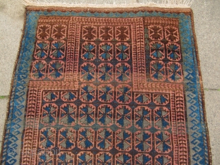 Antique Baluch prayer rug . Origin : North-West Afghanistan . Size : ca. 130cm x 90cm ( 4'2''ft x 2'9''ft ) Nice collector´s piece.         