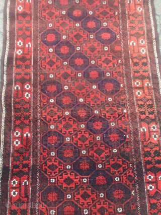 Antique Baluch rug, size: ca. 200x97cm / 6'5''ft x 3'2''ft www.najib.de                      