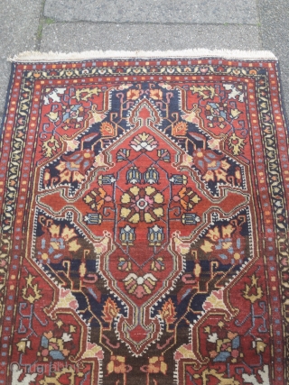 Lovely small antique Persian Malayer poshti, size: ca. 75x60cm / 2'5''ft x 2ft                    