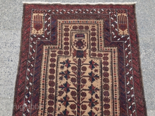 Very nice antique Baluch prayer rug, size: 142x90cm / 4'6''ft x 3ft                     