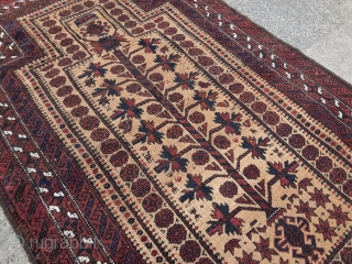 Very nice antique Baluch prayer rug, size: 142x90cm / 4'6''ft x 3ft                     