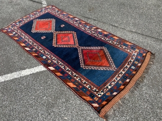 Antique Persian Luri tribal rug, size: 252x123cm / 8‘3ft by 4‘1ft http://www.najib.de                     