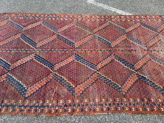 Antique Turkmen Ersari main carpet from the Amu Darya region. Age: 19th century. The carpet has some wear but is still very nice and reasonably priced. http://www.najib.de You can also contact us  ...