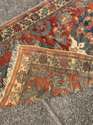 Antique Anatolian Oushak/ Smyrna runner, over 300 years old. Size: circa 525x110cm / 17’2ft by 3’6ft Several old repairs http://www.najib.de you can also contact us through telephone/WhatsApp: +49 177 8850135   