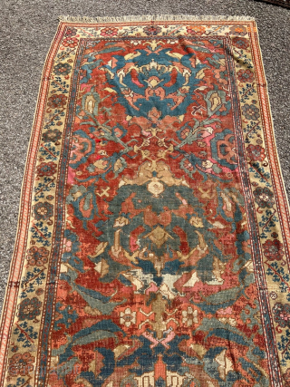 Antique Anatolian Oushak/ Smyrna runner, over 300 years old. Size: circa 525x110cm / 17’2ft by 3’6ft Several old repairs http://www.najib.de you can also contact us through telephone/WhatsApp: +49 177 8850135   