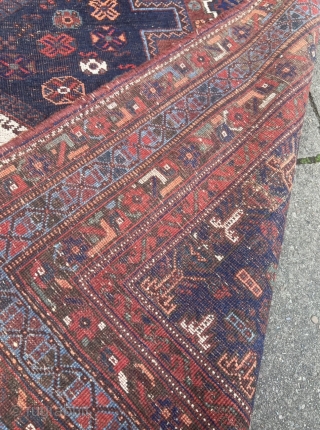 A very nice antique Afshar rug from Southpersia, size: ca. 200x165cm / 6'6''ft by 5'4''ft, all natural dyes.  The pile is a little bit low in the center, otherwise good condition.  ...