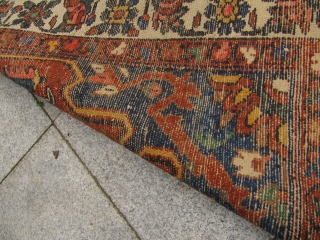 Antique Persian Bakhtiary long rug . Age : ca 1900 . Size : ca 335cm x 107cm ( 11' x 3'5'' )           