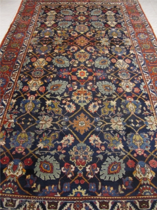 Antique navy ground Tabriz rug from the 1920´s with a very well balanced all over design. Size: 375x215cm / 12'3''ft x 7'1''ft www.najib.de          