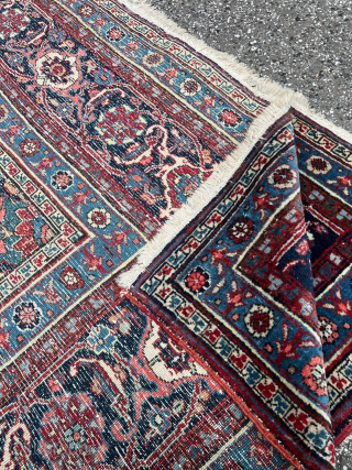 Fresh arrival from an old German estate: Beautiful Heriz from Northwest Persia. Very decorative. Size: circa 420x350cm / 13‘7ft by 11‘5ft http://www.najib.de you can also contact us through Whatsapp or telephone: +49  ...