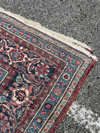 Fresh arrival from an old German estate: Beautiful Heriz from Northwest Persia. Very decorative. Size: circa 420x350cm / 13‘7ft by 11‘5ft http://www.najib.de you can also contact us through Whatsapp or telephone: +49  ...