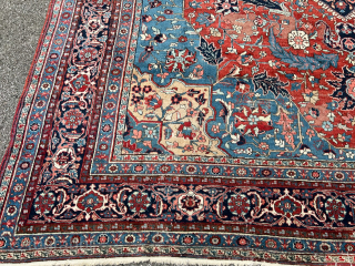 Fresh arrival from an old German estate: Beautiful Heriz from Northwest Persia. Very decorative. Size: circa 420x350cm / 13‘7ft by 11‘5ft http://www.najib.de you can also contact us through Whatsapp or telephone: +49  ...
