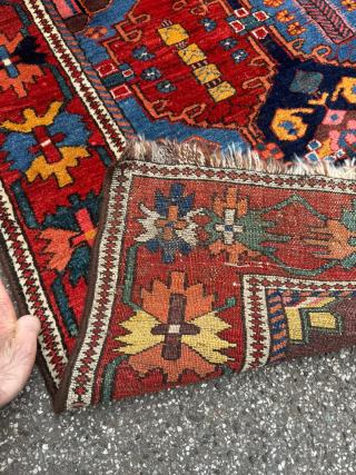 Antique Persian Bakhtiary village rug from the late 19th century. Woven on wool foundation, size: ca. 190x125cm / 6,3ft by 4,1ft http://www.najib.de           