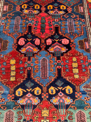 Antique Persian Bakhtiary village rug from the late 19th century. Woven on wool foundation, size: ca. 190x125cm / 6,3ft by 4,1ft http://www.najib.de           