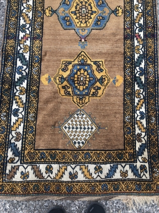 Antique Northwest Persian (Kurdish?) runner, 19th century, beautiful camel ground color. Size: ca. 350x100cm / 11'5ft x 3'3ft               