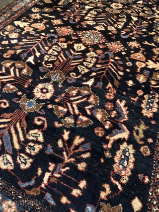 Antique Persian Lilian rug, size: 180x135cm / 6ft by 4'4''ft good condition, little old repair at one corner.               