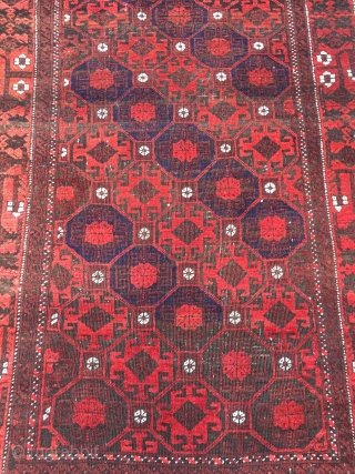 A charming antique Baluch rug, size: ca. 200x97cm / 6'5''ft x 3'2''ft 
                    