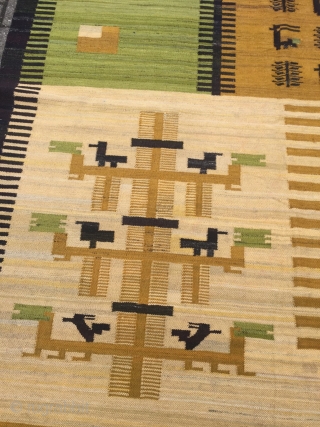 A very decorative Polish (?) kilim, size: ca. 290x205cm / 9'5''ft x 6'7''ft , age: circa 1920-1930                