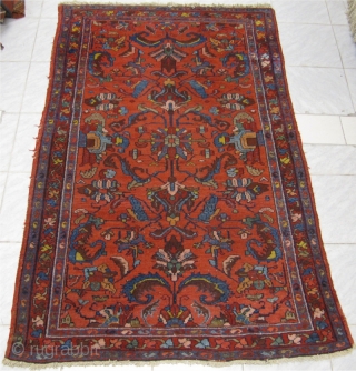 Antique Persian Lilian rug with beautiful drawing. Age: circa 1900. Size: ca 195x130cm / 6'4'' x 4'3''                