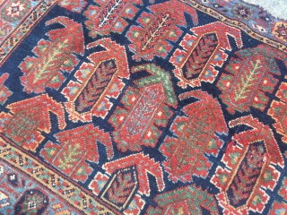 Large antique Afshar bagface with beautiful colors and well drawn Botehs, all natural dyes, age: 19th century, size: 78x55cm / 2'6''ft x 1'8''ft 
         