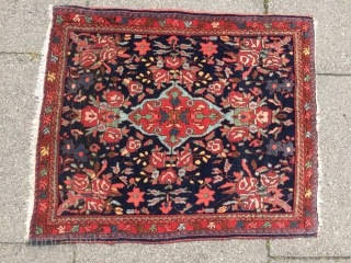 Fine antique Persian Bidjar Poshti. circa 1900. size: ca 75x63cm / 2'5'' x 2'1''ft                   