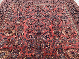 This big antique Persian Saruk carpet or so called "American Saruk" came out of an old German estate. It is very decorative and has a large size: circa 495x340cm /  16'3''ft  ...