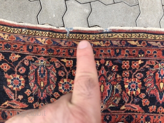 This big antique Persian Saruk carpet or so called "American Saruk" came out of an old German estate. It is very decorative and has a large size: circa 495x340cm /  16'3''ft  ...