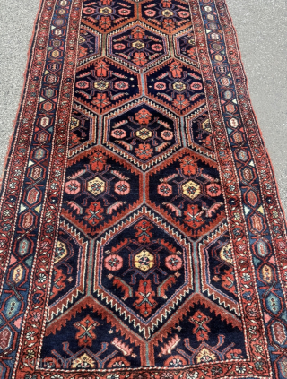 A very nice antique Kurdish village rug from the 19th century. Size circa 360x125cm / 11‘9ft by 4‘1ft http://www.najib.de              