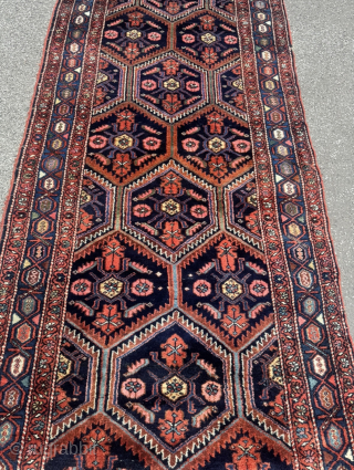 A very nice antique Kurdish village rug from the 19th century. Size circa 360x125cm / 11‘9ft by 4‘1ft http://www.najib.de              