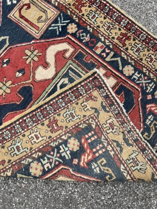 Antique Caucasian inspired long rug from Northwest Persia. Size: 265x108cm / 8‘7ft by 3‘6ft www.najib.de                  