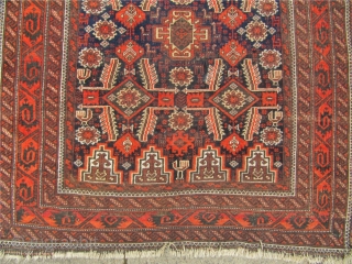 Very nice antique Salar Khani Baluch rug with lots of animals. Size:  195x105cm / 6'4''x 3'5''                